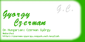 gyorgy czerman business card