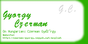 gyorgy czerman business card